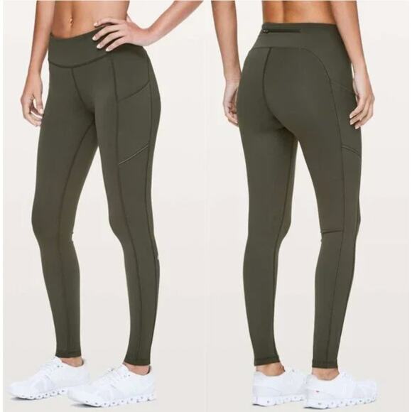 LULULEMON Speed Up Tight Olive Green *Full-On Luxtreme 28" Size 6 - Picture 1 of 7